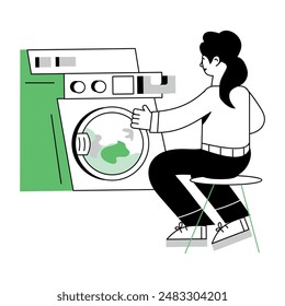 Cleanliness Line Mini Illustrations icon

