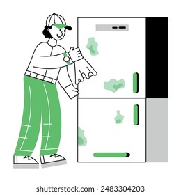 Cleanliness Line Mini Illustrations icon

