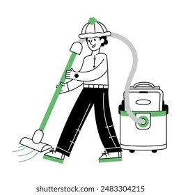 Cleanliness Line Mini Illustrations icon
