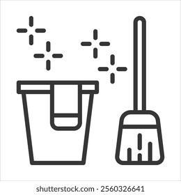 Cleanliness Outline Icon Vector Illustration