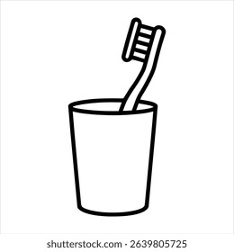 Cleanliness Ritual Toothbrush In A Cup Dental Hygiene Daily Oral Care Morning Routine Simple Still