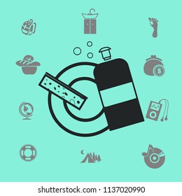 cleanser for dishes vector illustration