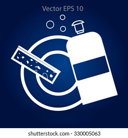 cleanser for dishes vector illustration