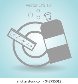 cleanser for dishes vector illustration