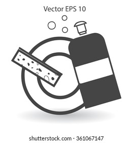 cleanser for dishes vector illustration