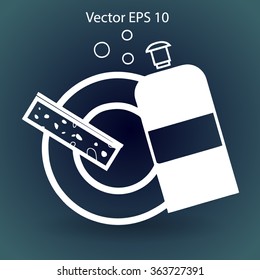 cleanser for dishes vector illustration