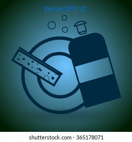 cleanser for dishes vector illustration