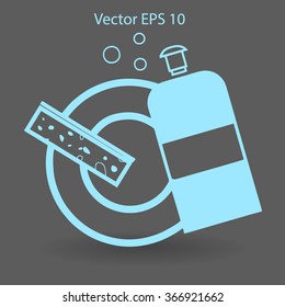 cleanser for dishes vector illustration
