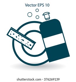 cleanser for dishes vector illustration