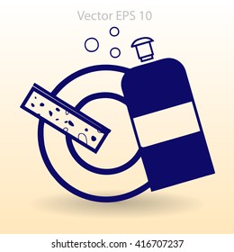 cleanser for dishes vector illustration