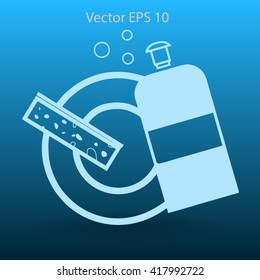 cleanser for dishes vector illustration