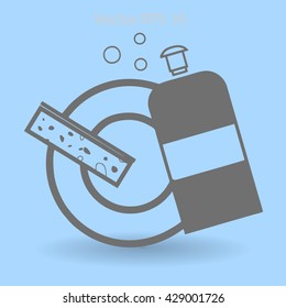 cleanser for dishes vector illustration