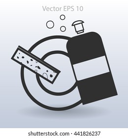 cleanser for dishes vector illustration