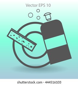 cleanser for dishes vector illustration
