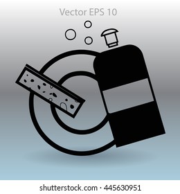 cleanser for dishes vector illustration