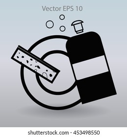 cleanser for dishes vector illustration