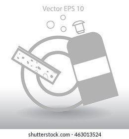 cleanser for dishes vector illustration