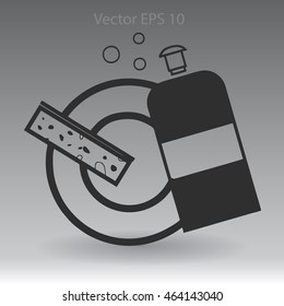 cleanser for dishes vector illustration