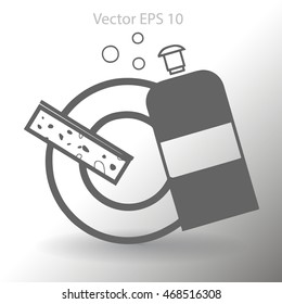 cleanser for dishes vector illustration