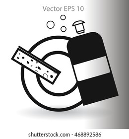 cleanser for dishes vector illustration