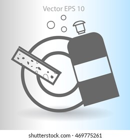 cleanser for dishes vector illustration