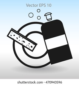 cleanser for dishes vector illustration