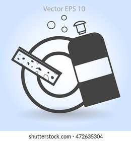 cleanser for dishes vector illustration