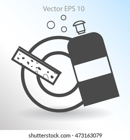 cleanser for dishes vector illustration