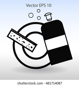 cleanser for dishes vector illustration