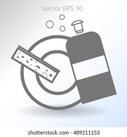 cleanser for dishes vector illustration