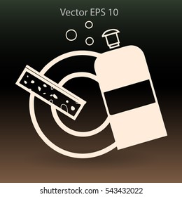 cleanser for dishes vector illustration