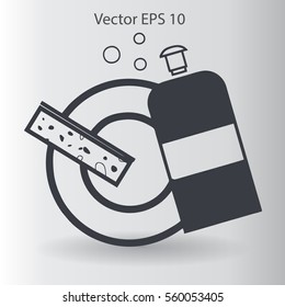 cleanser for dishes vector illustration