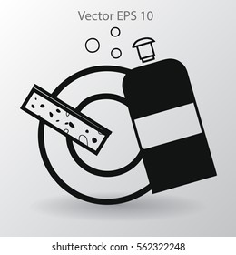 cleanser for dishes vector illustration