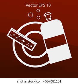 cleanser for dishes vector illustration