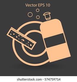 cleanser for dishes vector illustration