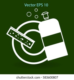 cleanser for dishes vector illustration