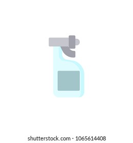 Cleanser flat icon, vector sign, colorful pictogram isolated on white. Sprayer bottle symbol, logo illustration. Flat style design