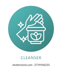 Preenchimento Gradiente Limpador, Ícone Mini Ilustração Relacionam-Se Com Cuidados Pessoais, Loja De Beleza, Cuidados Corporais E Muito Mais. Use Para O Desenvolvimento Moderno De Conceitos, Ui, Ux Web E Aplicativos.