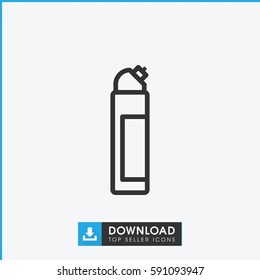 cleanser icon. Simple outline cleanser vector icon. On white background.