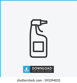 cleanser icon. Simple outline cleanser vector icon. On white background.