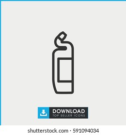 cleanser icon. Simple outline cleanser vector icon. On white background.