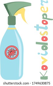Cleansing against coronavirus. Use a disinfectant to wash your hand