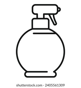 Reinigen des Containerdüsensymbols Umrandungsvektor. Handwaschen. Deodorant-Farbe