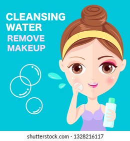 cleansing cosmetic on the face