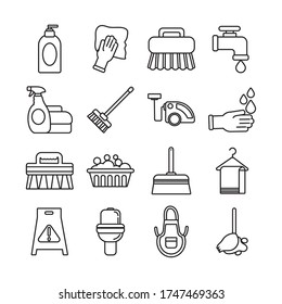 cleansing and desinfecting set icons vector illustration design