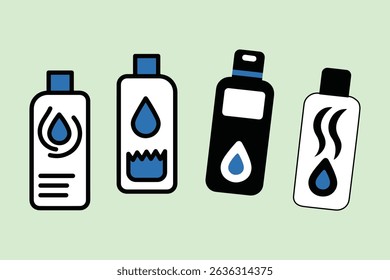 Cleansing Solutions for Healthy Facial Hair Vector Illustration.