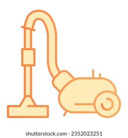 Cleanup flat icon. Vacuum cleaner orange icons in trendy flat style. Home appliance gradient style design, designed for web and app. Eps 10