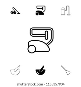 Cleanup icon. collection of 7 cleanup filled and outline icons such as vacuum cleaner, bucket. editable cleanup icons for web and mobile.