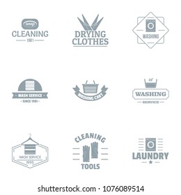 Cleanup logo set. Simple set of 9 cleanup vector logo for web isolated on white background