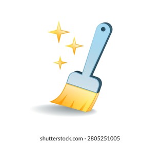 Cleanup Service and Maintenance Brush Symbol